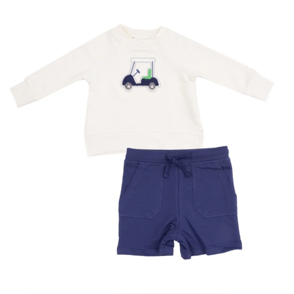 Angel Dear French Terry Golf Blue Set 12-18 months - Picture 2 of 4